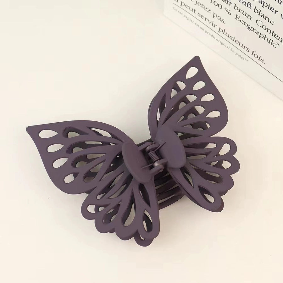 sweet butterfly plastic hollow out hair claws