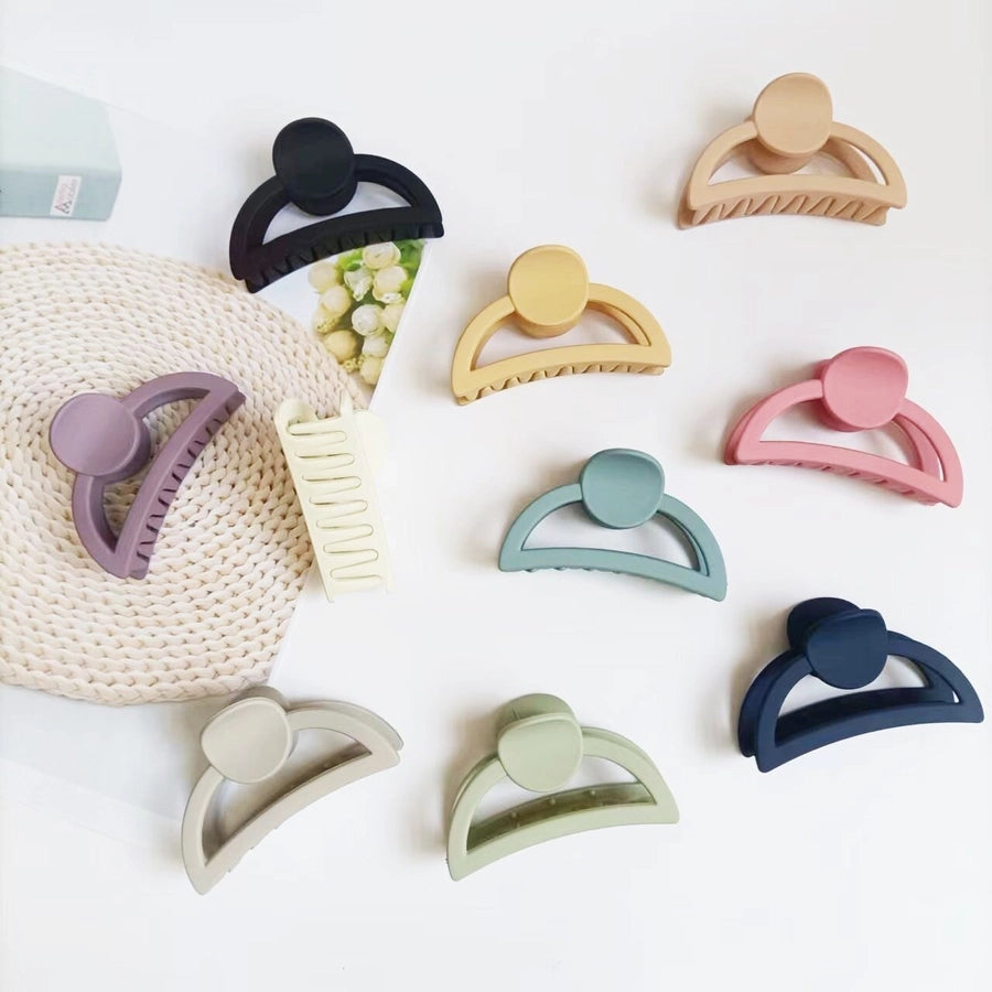 Milk Tea Color Grab Clip  Girl's Hair Grab Head Shark Clip Summer Hair Clip Hair Accessories