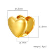 1 Pair IG Style Heart Shape 304 Stainless Steel Earrings
