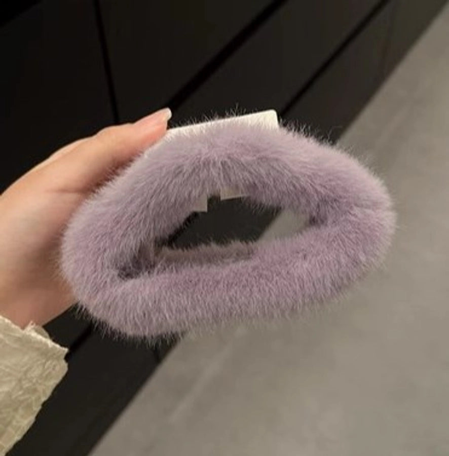 ig style korean style solid color plush hair claws