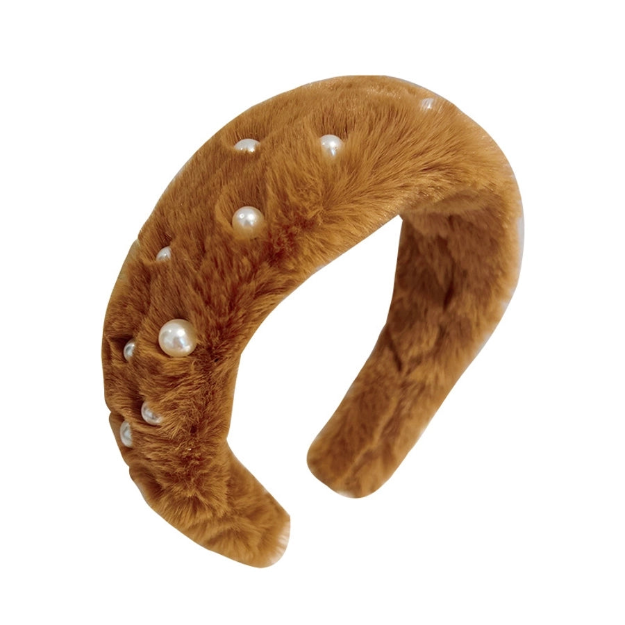 basic classic style solid color plush hair band
