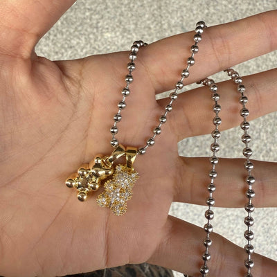 Jewelry Simple Style Classic Style Bear Titanium Steel Plating Pendant Necklace