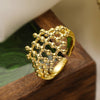 Copper Geometric Open Rings