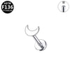 1 Piece Lip Rings Casual Star Moon Pure Titanium Titanium Alloy 14K Gold Plated White Gold Plated Lip Rings Ear Cartilage Rings & Studs