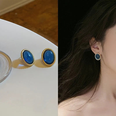 French retro earrings women's temperament earrings high-end feeling mosquito-repellent incense plate ear clip women's No ear hole pearl earrings women's wholesale