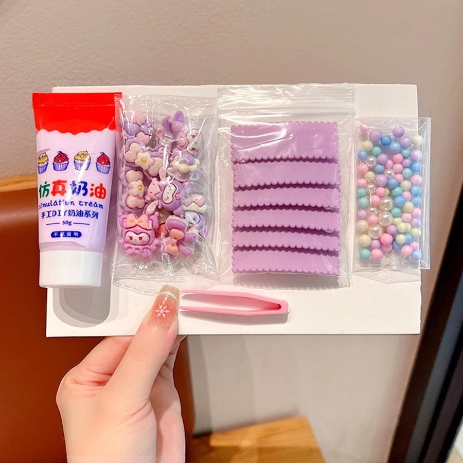 girl's cartoon style rabbit cartoon bow knot plastic hair clip hair tie