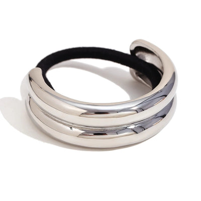 Simple Style Women's Solid Color Metal Hair Tie