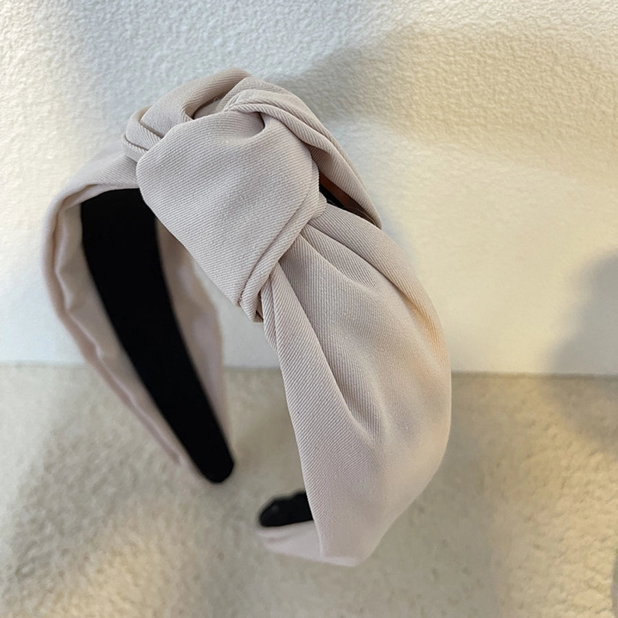 Europe and America  New Hair-Hoop Headband Versatile  Textured Fabric Headdress Hairpin Wide Brim Knotted Hair Hoop