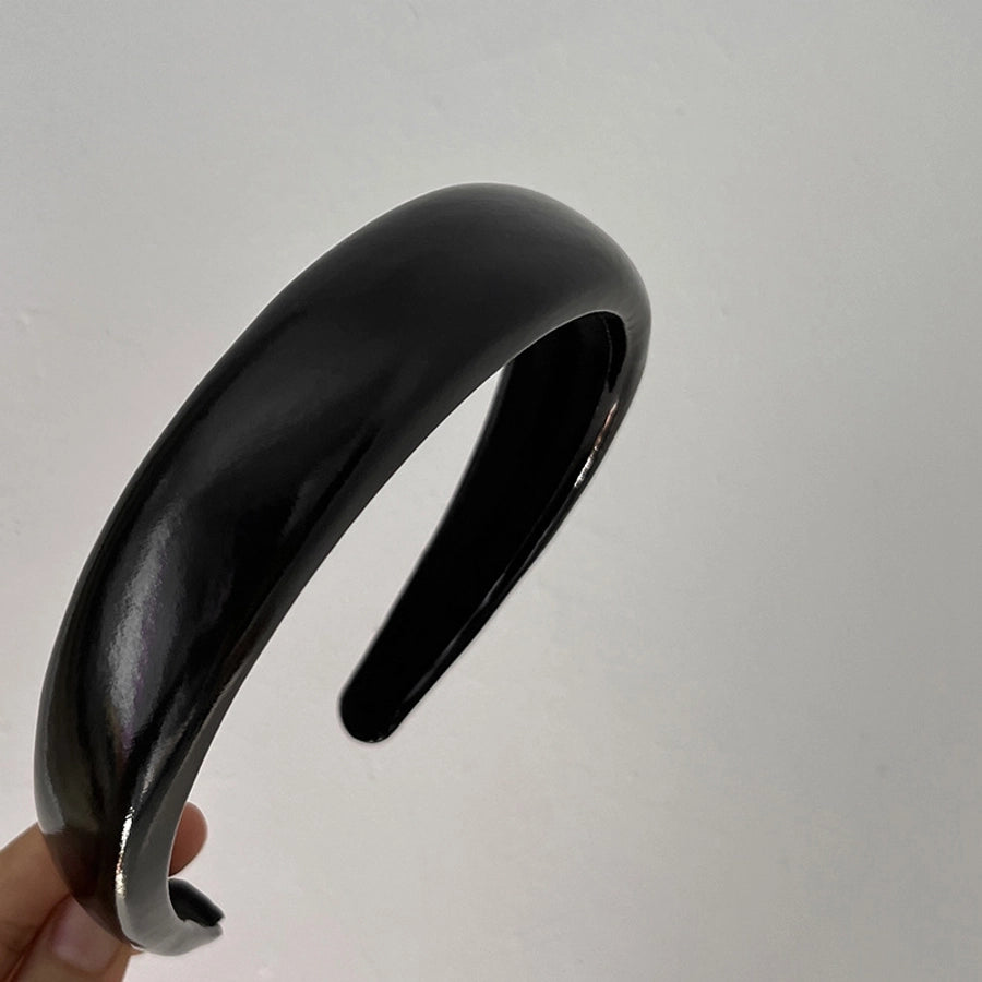 Women's Casual Simple Style Solid Color Pu Leather Handmade Hair Band