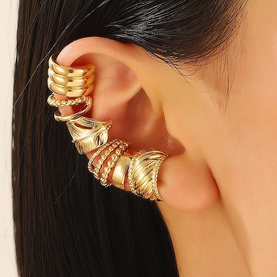 1 Piece IG Style Simple Style Geometric Plating Copper Ear Cuffs
