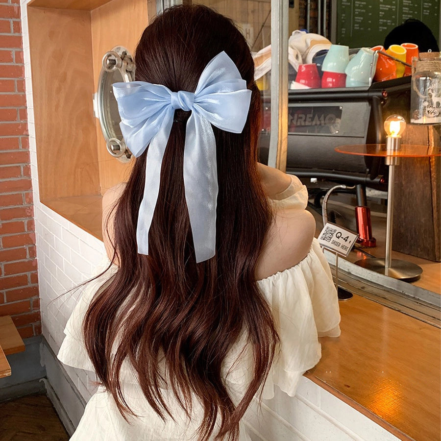 Women's Sweet Bow Knot Gauze Hair Clip
