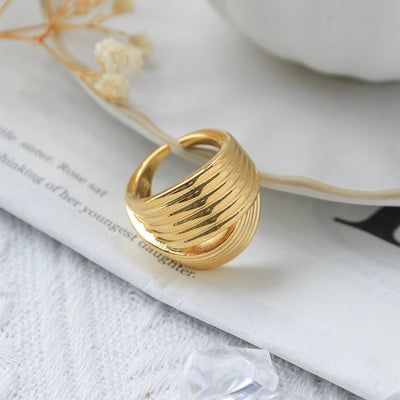 Jewelry Casual Simple Style Round 304 Stainless Steel Plating Open Rings