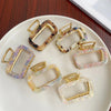 women's simple style solid color alloy plating hair claws