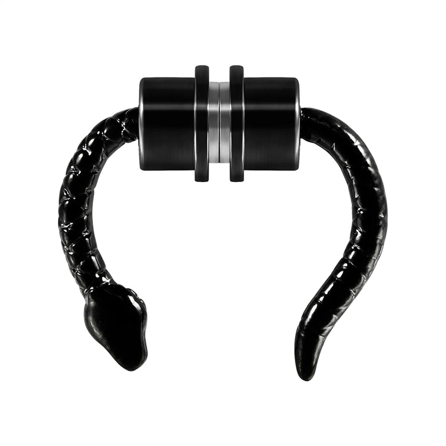 1 Piece Nose Rings & Studs Casual Streetwear Horns Snake-Shaped 304 Stainless Steel 18K Gold Plated Nose Rings & Studs