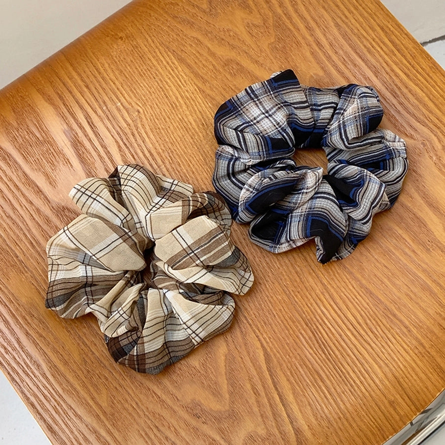 Women's Basic Commute Plaid Hair Tie