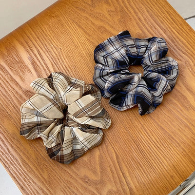 Women's Basic Commute Plaid Hair Tie