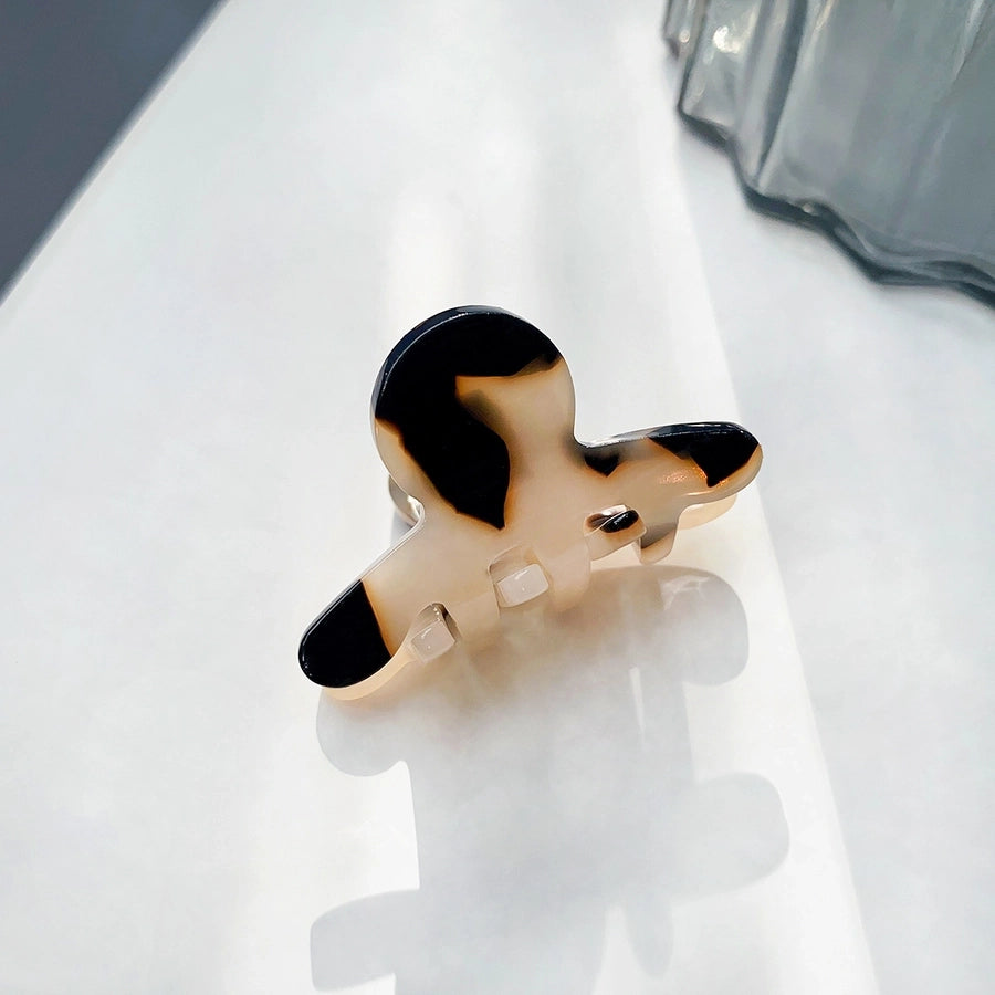 cute color block acetic acid sheets plating hair claws 1 piece