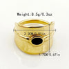 Jewelry Casual Modern Style Roman Style Geometric Heart Shape 304 Stainless Steel Zircon 14K Gold Plated Enamel Plating Inlay Rings