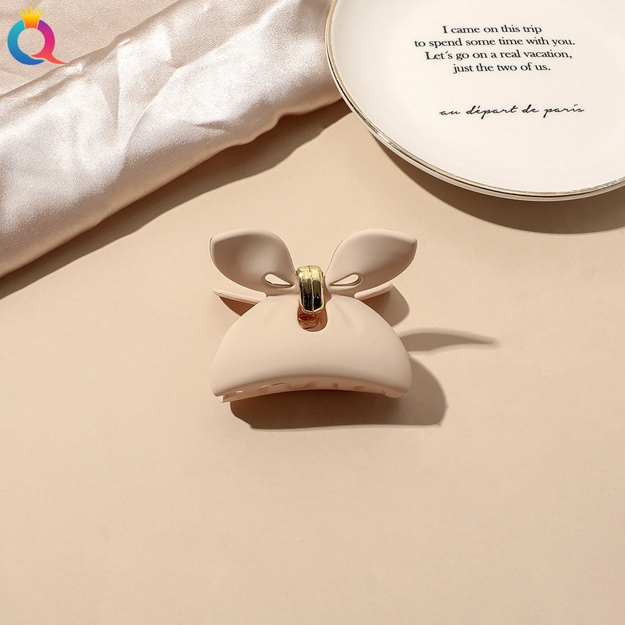 fashion solid color plastic metal hair claws 1 piece