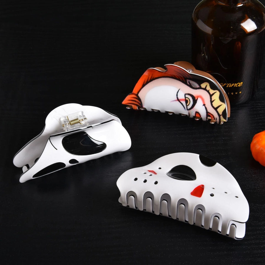 Halloween Funny Women's Color Block Arylic Printing Hair Claws