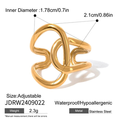 Jewelry Simple Style Classic Style Geometric 304 Stainless Steel Open Rings