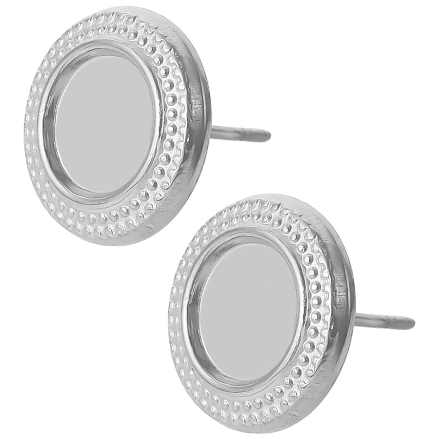 1 Pair Basic Classic Style Geometric Plating 304 Stainless Steel Ear Studs