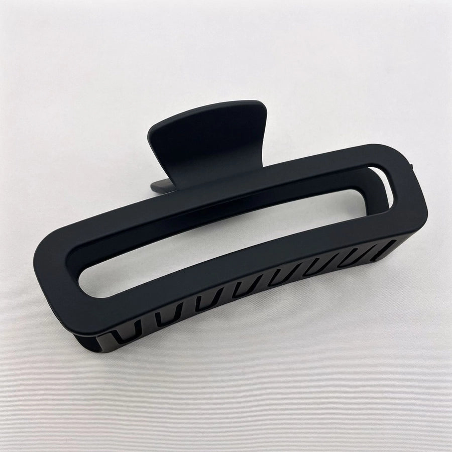 Simple square frosted rubber paint clip large small size back head high horsetail shark clip hair accessories hair clip