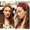 fashion polka dots bow knot cloth printing hair band 1 piece