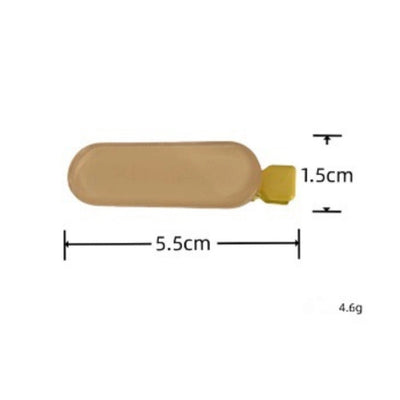 Women's Cute Sweet Korean Style Oval Plastic Resin Handmade Hair Clip