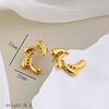 1 Pair Simple Style Commute Geometric Heart Shape Plating Titanium Steel Drop Earrings Earrings Ear Studs