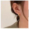 1 Pair Classic Style Round Twist Brass 24K Gold Plated Earrings