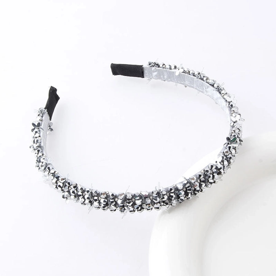 sweet solid color artificial crystal hair band 1 piece