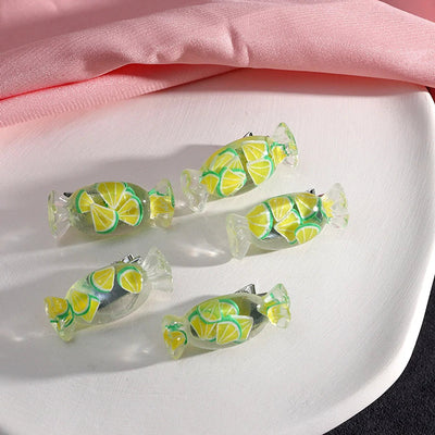 Women's Cute Sweet Heart Shape Plastic Resin Hair Clip