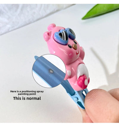 LOOPY Little Beaver Children's Hairpin Duckbill Clip Side Bangs Clip Broken Hairpin Little Girl's Headwear Ruby Hair Accessories
