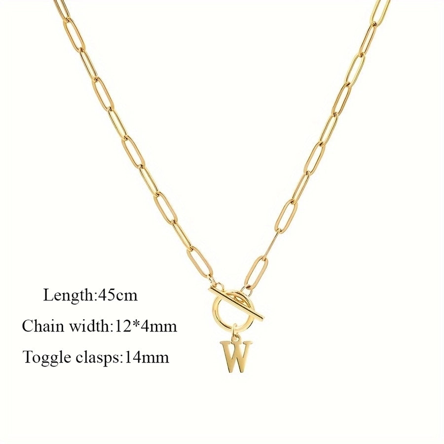 Jewelry Simple Style Classic Style Letter 201 Stainless Steel Pendant Necklace