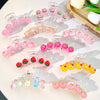 Women's Cartoon Style Peach Strawberry Plastic Resin Hair Claws