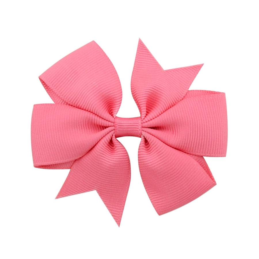 fashion solid color bow knot cloth hair clip 1 piece