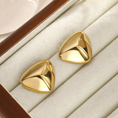 1 Pair Casual Romantic Solid Color Geometric 304 Stainless Steel Ear Studs