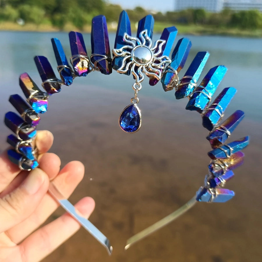 fashion geometric gem handmade plating hair band 1 piece