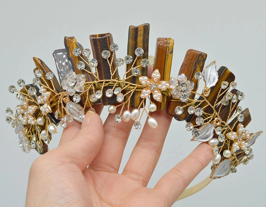 Women's Simple Style Classic Style Color Block Alloy Inlay Crystal Rhinestones Hair Band