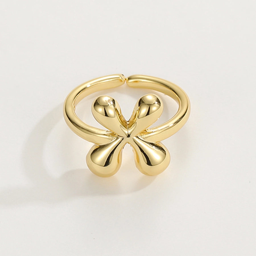 Copper 18K Gold Plated Plating Letter Copper Rings