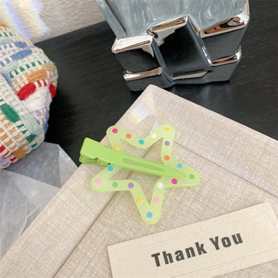 Women's Korean Style Star Resin Hair Clip