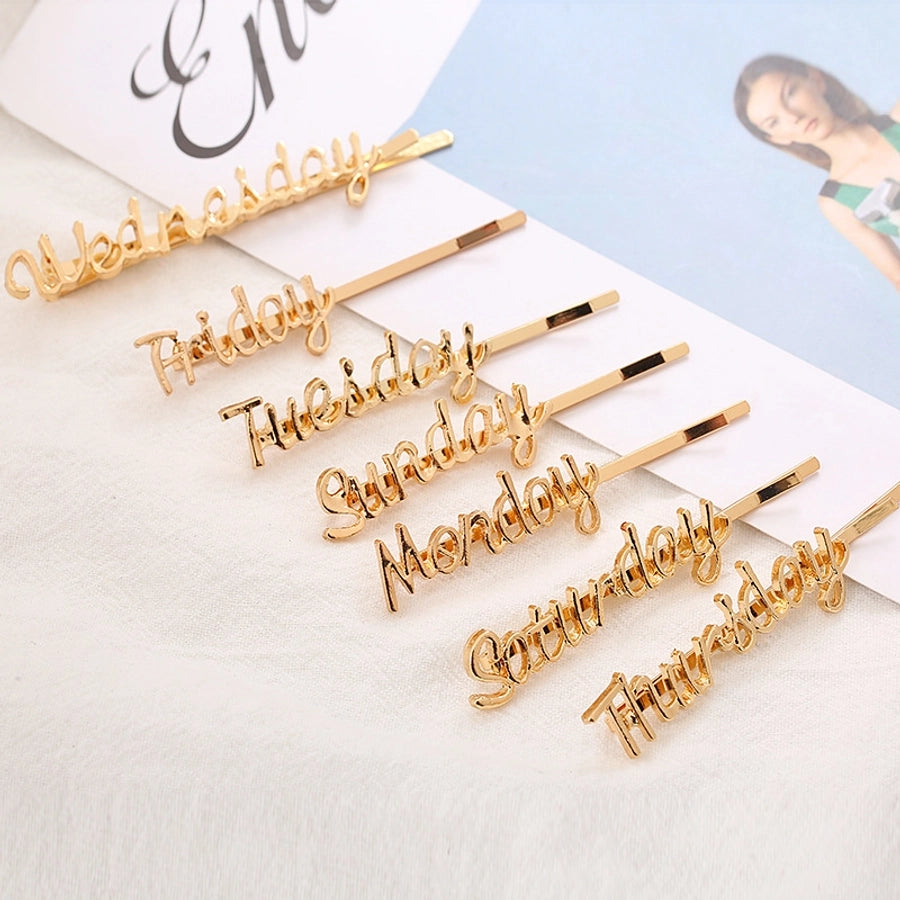 Women's IG Style Korean Style Letter Alloy Plating Hair Clip