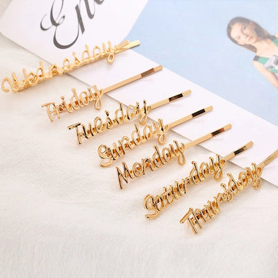 Women's IG Style Korean Style Letter Alloy Plating Hair Clip
