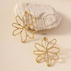 1 Pair Simple Style Classic Style Geometric Flower 304 Stainless Steel 18K Gold Plated Drop Earrings Ear Studs