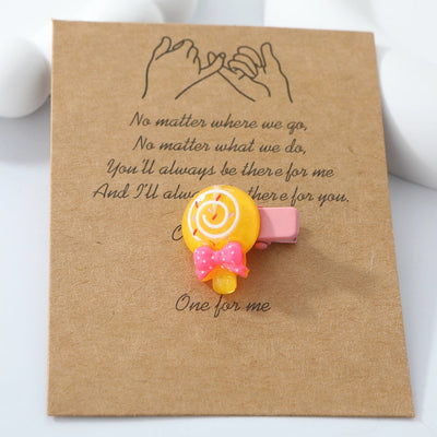 Women's Cute Color Block Resin Inlay Resin Hair Clip