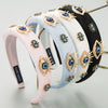 Women's Casual Modern Style Classic Style Eye Alloy Cloth Inlay Rhinestones Hair Band