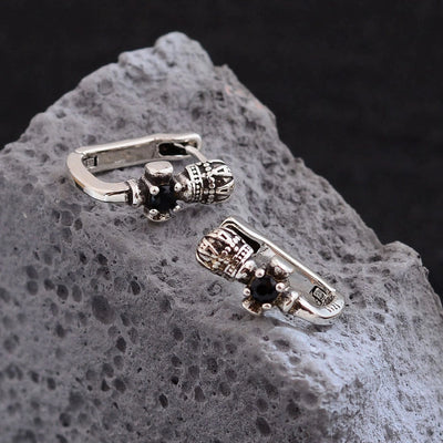 1 Pair Simple Style Cross Crown Copper Earrings