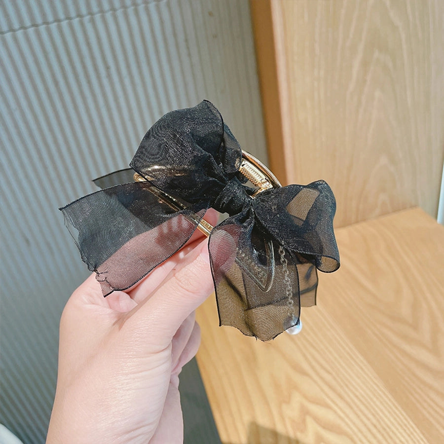 vintage style bow knot alloy cloth hair claws