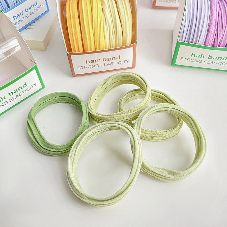 women's simple style solid color cloth hair tie